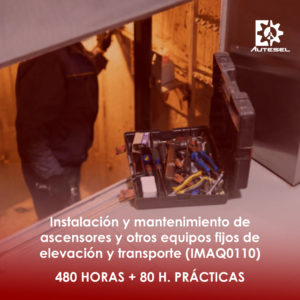 Instalación y mantenimiento de ascensores y otros equipos fijos de elevación y transporte